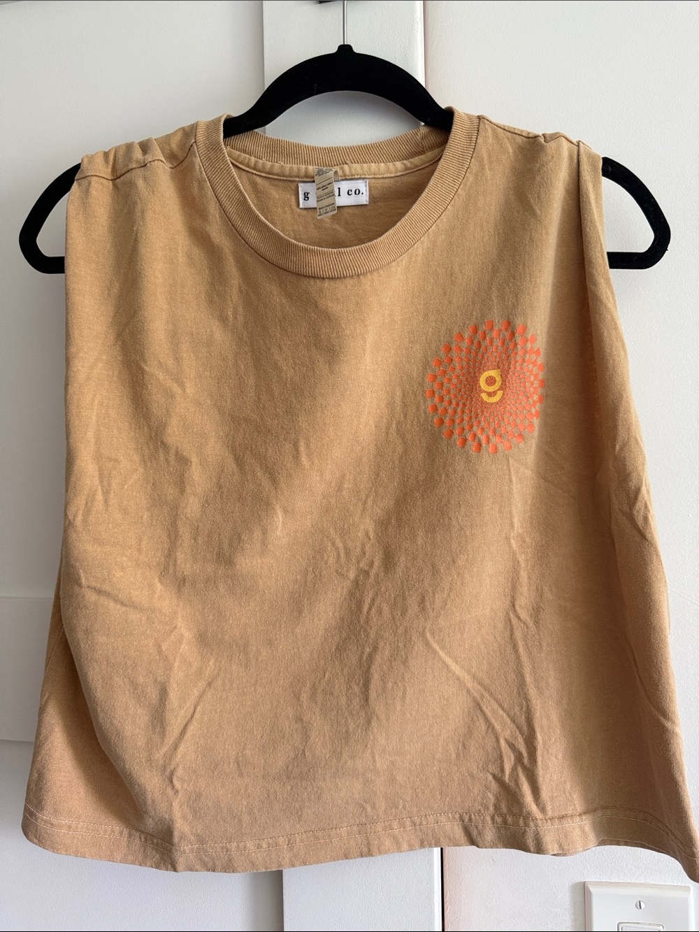 Women’s Brown Tank Top with Orange Sunburst Logo